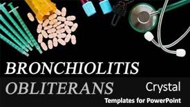  Presentation with disease - Slide set featuring bronchiolitis-obliterans-text-on-medical background and a black colored foreground