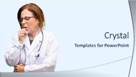  Presentation with blue professional - PPT theme with bronchitis medicine concept isolated blue background and a  colored foreground