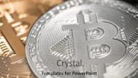  Presentation with circuit board - Audience pleasing PPT theme consisting of bronze-and-silver-bitcoin-coins backdrop and a light gray colored foreground
