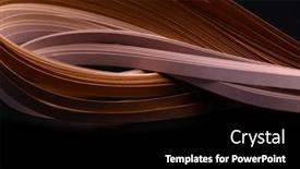  Presentation with black paper texture black - PPT theme with bronze-brown-color-strip-wave background and a black colored foreground