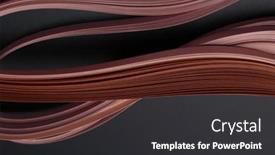  Presentation with black paper texture black - Presentation theme having bronze-brown-color-strip-wave background and a dark gray colored foreground