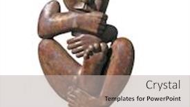  Presentation with infant - Slides consisting of bronze-infant-isolated-on-white background and a light gray colored foreground