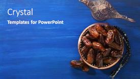  Presentation with aladdin - Slide set consisting of bronze-plate-with-dates-aladdin background and a teal colored foreground