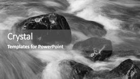  Presentation with mountain stream - Amazing presentation theme having brook - fast flowing mountain stream backdrop and a  colored foreground