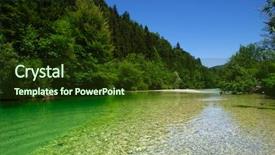  Presentation with river forest - Amazing slide deck having brook - landscape with mountains forest backdrop and a tawny brown colored foreground