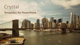  Presentation with brooklyn bridge - Audience pleasing PPT layouts consisting of brooklyn-bridge-and-downtown-manhattan backdrop and a lemonade colored foreground