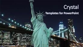  Presentation with brooklyn bridge - Slide deck having cupcakes over white dish and wooden table copy space horizontal background and a coral colored foreground