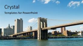  Presentation with brooklyn bridge - Amazing slides having brooklyn bridge in new york backdrop and a  colored foreground