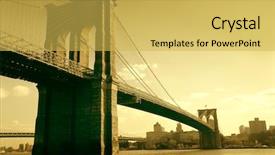  Presentation with brooklyn bridge - Slide deck consisting of brooklyn bridge in sepia colour background and a  colored foreground