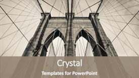  Presentation with brooklyn bridge - Presentation theme enhanced with brooklyn bridge new york city background and a gray colored foreground
