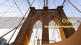  Presentation with brooklyn bridge - Colorful PPT layouts enhanced with brooklyn bridge sunset with manhattan backdrop and a tawny brown colored foreground