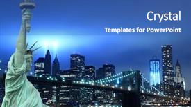  Presentation with tribute - Slides consisting of brooklyn brigde tribute in light background and a teal colored foreground