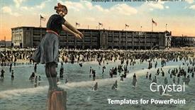  Presentation with coney island - Presentation theme with brooklyn-new-york-circa-1912 background and a gray colored foreground