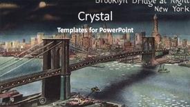  Presentation with crossing bridge - Slides with brooklyn-new-york-circa-1915 background and a dark gray colored foreground