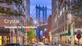 Presentation with brooklyn - Colorful presentation design enhanced with brooklyn-new-york-usa-street backdrop and a violet colored foreground