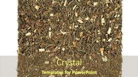  Presentation with herb - PPT theme featuring broom-herb-leaves-used background and a tawny brown colored foreground