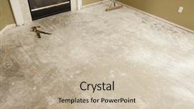  Presentation with flooring - Beautiful theme featuring broom ready for flooring installation backdrop and a mint green colored foreground