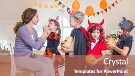  Presentation with bing clip art for birthdays - Theme featuring broomstick - mom makes body art background and a coral colored foreground