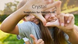  Presentation with sister - Presentation consisting of brother-and-sister-form background and a coral colored foreground