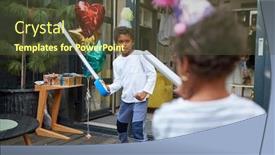 Presentation with sword - Amazing slides having brother-and-sister-in-isolation backdrop and a tawny brown colored foreground