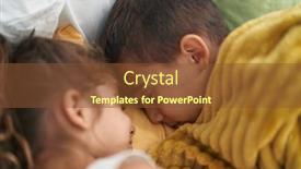  Presentation with sister - Presentation with brother-and-sister-lying background and a tawny brown colored foreground