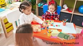  Presentation with maths - Presentation theme with brother-and-sister-playing background and a coral colored foreground