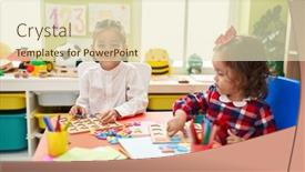  Presentation with maths - Theme enhanced with brother-and-sister-playing background and a soft green colored foreground