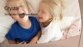  Presentation with sister - Amazing slide deck having brother and sister relaxing together backdrop and a coral colored foreground