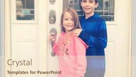  Presentation with sister - Cool new presentation theme with brother and sister together - instagram effect backdrop and a cream colored foreground