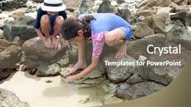  Presentation with sister - Theme enhanced with brother exploring the rock background and a gray colored foreground