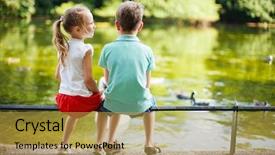  Presentation with sister - Colorful presentation enhanced with two happy young businessmen sitting and discussing business plan on meeting in office backdrop and a light gray colored foreground