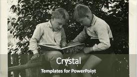  Presentation with vintage book - Theme having brothers reading a book background and a tawny brown colored foreground