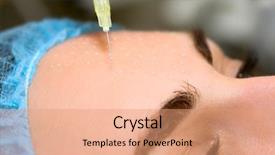  Presentation with brow - Cool new PPT theme with brow lift - cosmetic injection to the pretty backdrop and a  colored foreground
