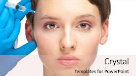  Presentation with brow - PPT theme enhanced with brow lift - cosmetic injection to the pretty background and a  colored foreground