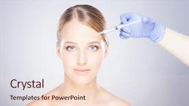  Presentation with brow - Amazing slide deck having brow lift - doctor injecting in a beautiful backdrop and a lemonade colored foreground