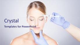  Presentation with brow - Cool new PPT layouts with brow lift - doctor injecting in a beautiful backdrop and a  colored foreground