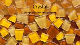  Presentation with mosaic - PPT theme consisting of brown and amber glass mosaic background and a gold colored foreground