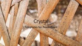  Presentation with brown - Slide set consisting of brown and yellow rattan texture background and a coral colored foreground