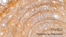  Presentation with nobody - Colorful presentation design enhanced with brown-and-yellow-rattan-texture backdrop and a coral colored foreground