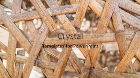  Presentation with nobody - Cool new theme with brown-and-yellow-rattan-texture backdrop and a coral colored foreground