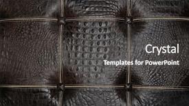  Presentation with brown leather - Presentation theme consisting of brown antique leather texture background and a dark gray colored foreground