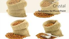  Presentation with beans - Slide deck enhanced with brown-beans-in-a-burlap background and a blonde colored foreground