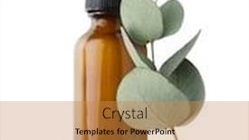  Presentation with essential oil - PPT layouts consisting of brown-bottle-of-essential-oil background and a gold colored foreground