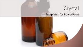  Presentation with essential oil - Slide set consisting of brown-bottles-of-essential-oil background and a light gray colored foreground