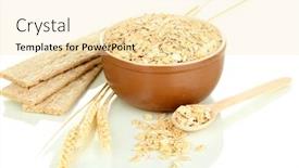  Presentation with oat - Amazing presentation theme having brown-bowl-full-of-oat backdrop and a lemonade colored foreground