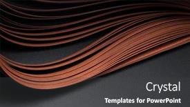  Presentation with black paper texture black - PPT layouts consisting of brown-bronze-color-wave-paper background and a dark gray colored foreground