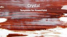  Presentation with brush - PPT layouts featuring brown brush strokes 1 background and a red colored foreground