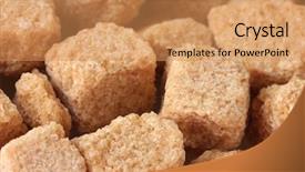  Presentation with sugar cane - Cool new presentation design with brown cane sugar cubes background backdrop and a coral colored foreground