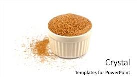  Presentation with sugar cane - Audience pleasing presentation theme consisting of brown cane sugar in ceramic backdrop and a white colored foreground