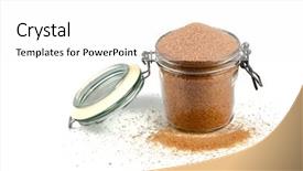  Presentation with sugar cane - Amazing presentation theme having brown cane sugar in glass backdrop and a white colored foreground